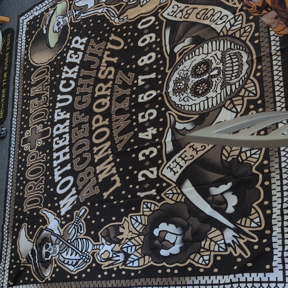 TooFast Day Of The Dead Ouija Board Shower Curtain